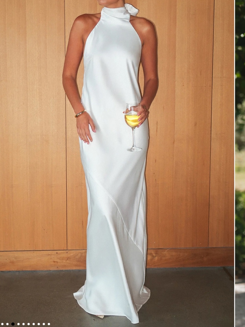 Show me your Mumu Lisa Maxi Dress- Ivory Luxe Satin